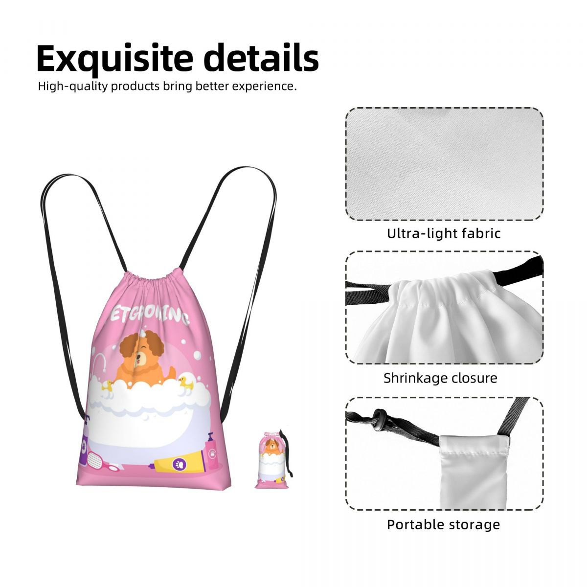 Men'S Grooming Bag - Sac à dos à cordon pour