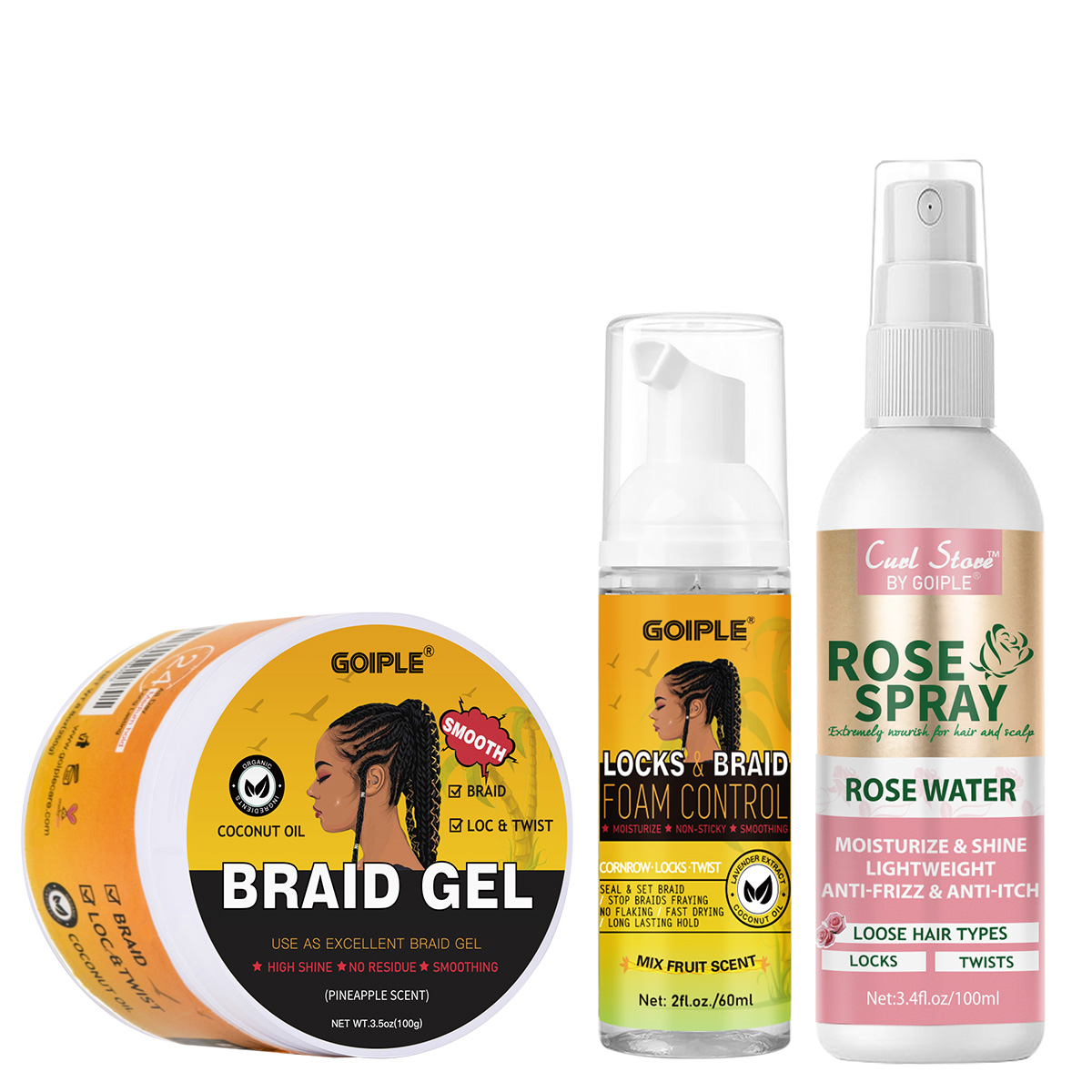 Men'S Grooming Gel - Gel Coiffant Haute Brillance, Mousse Nettoyante,