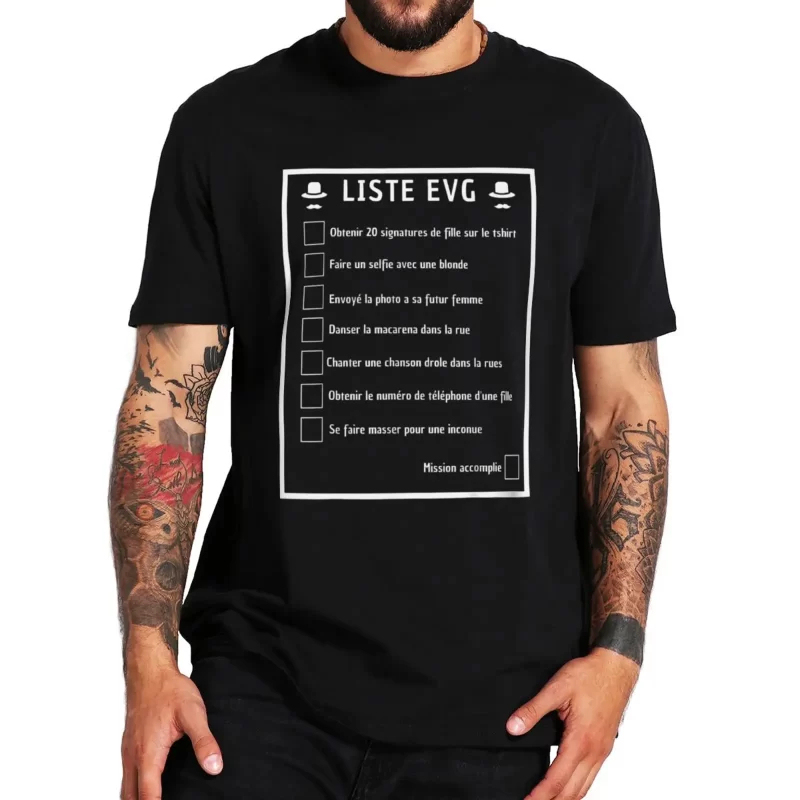 Men'S Grooming Checklist - T-shirt de fête EVG pour hommes,