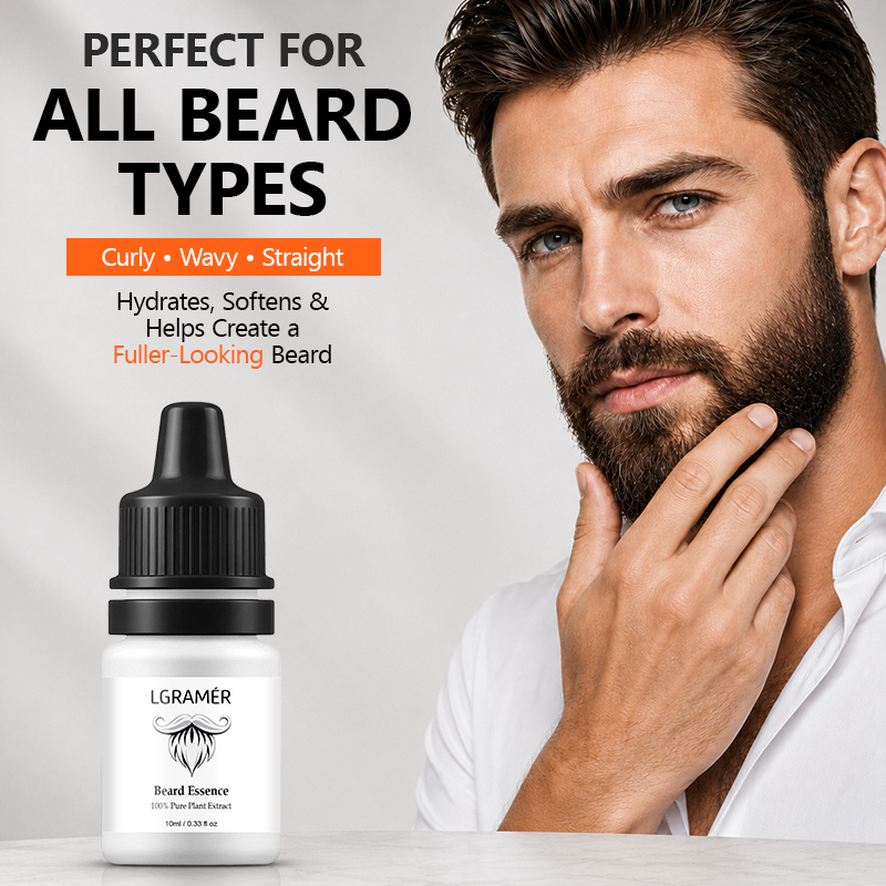 Men'S Grooming Oil - Sérum de croissance de la barbe