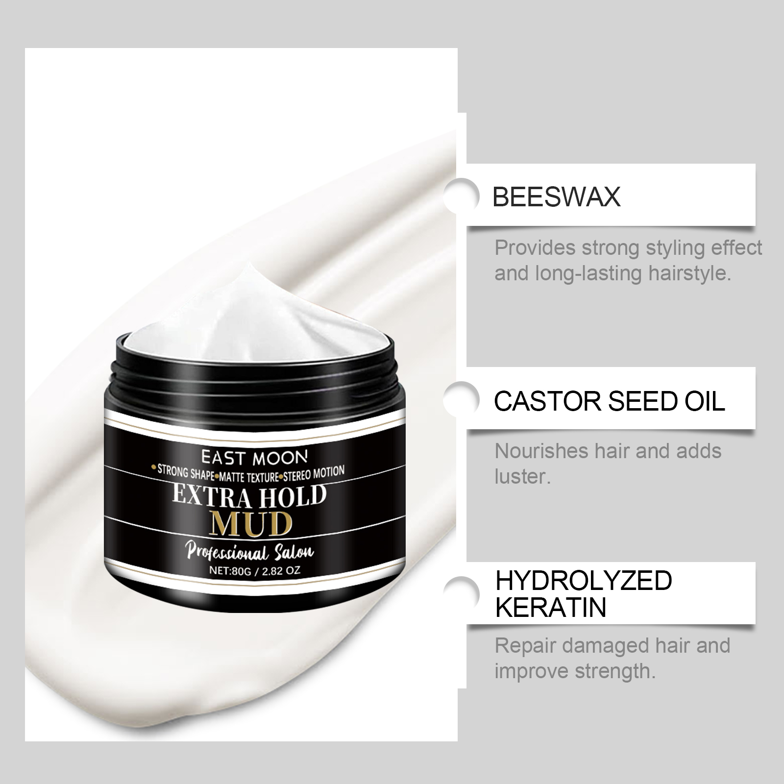 Crème coiffante à la kératine, - Men'S Grooming Gel avis et prix